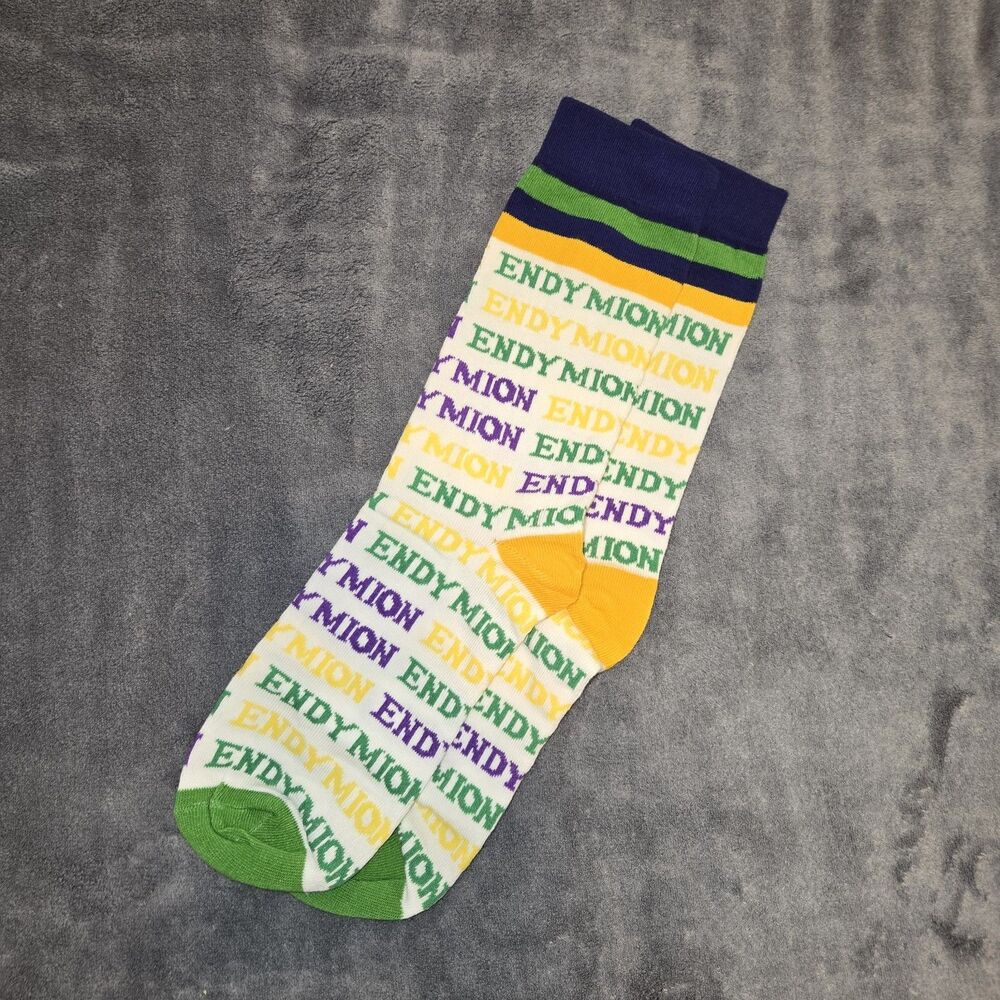 Mardi Gras Krewe of Endymion 2026 Socks New  Logo Pattern Parade Collector